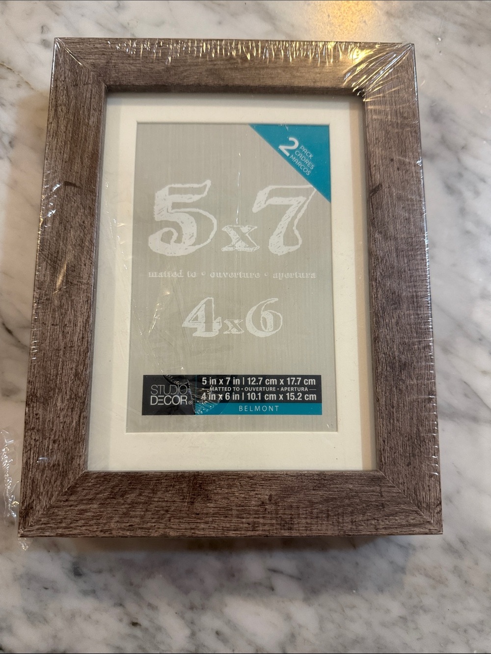 Set if 2 Studio Decor Belmont Rustic Brown Picture Frame with White Mat